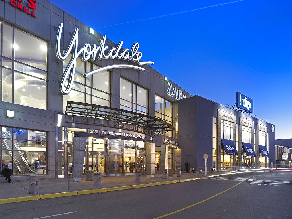 Toronto's leading Yorkdale mall is among the first in Canada to offer gender neutral bathrooms. Photo via Oxford Properties.