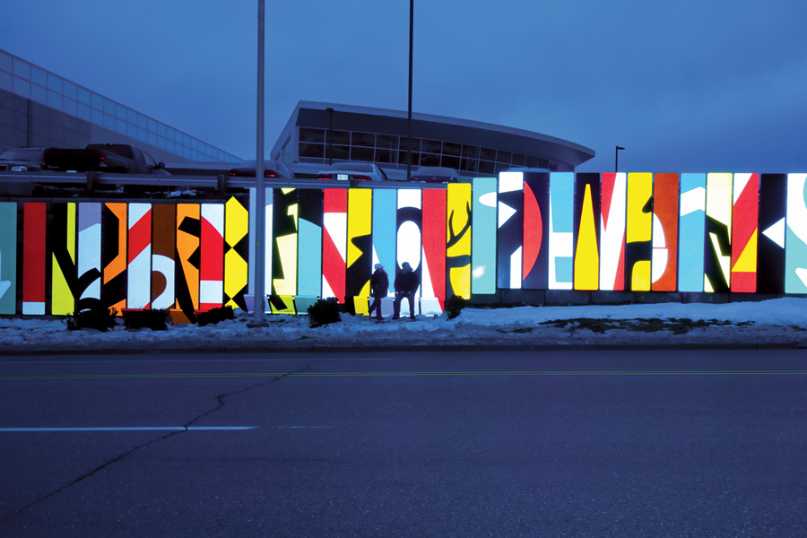 In Transit is an installation for a transit terminal in Saint John, New Brunswick. The Acre Collaborative, one of the many promising architecture firms that will undoubtedly shape the future of architectural practice in Canada, completed the project. Mark Hemmings
