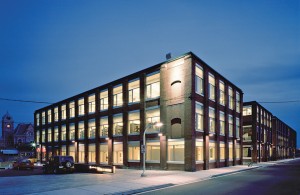 The University of Waterloo School of Architecture occupies the former Riverside Silk Mills in Cambridge - the conversion was completed by LGA Architectural Partners in 2004.
