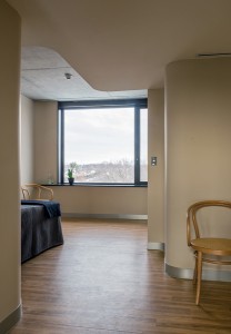 A view of a typical suite, all of which are designed with comfort, simplicity and accessibility in mind.