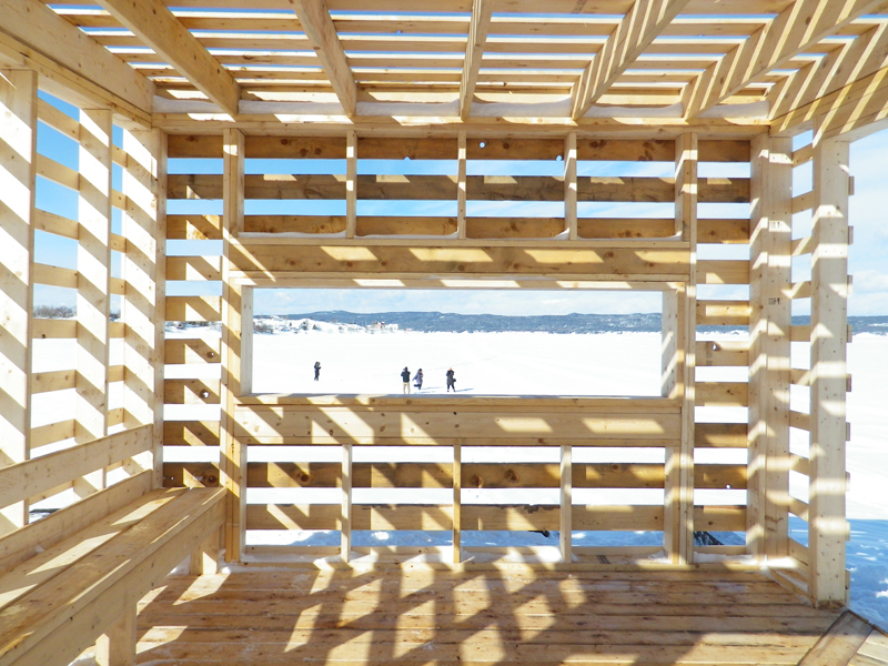 A pavilion in Botwood, Newfoundland is a tangible outcome from last year's Culture of Outports projects. ERA Architects and the Centre for Urban Growth + Renewal - a non-profit organization that the architect co-founded - spearheaded the community build initiative.