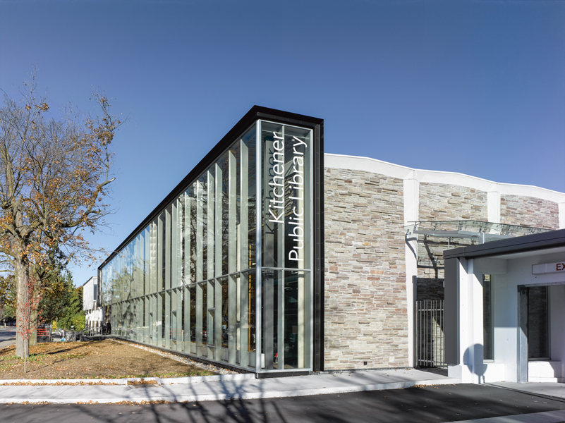 A view of the library from the west.