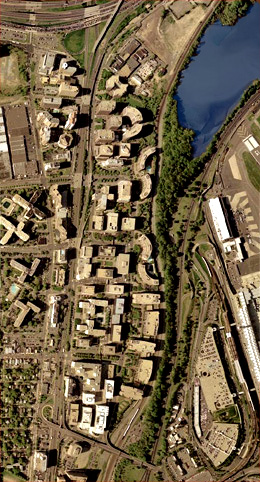 An aerial view of Crystal City. Image via United States Geological Survey.