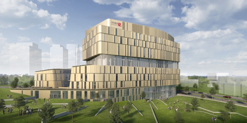 Designed by Diamond Schmitt Architects, the new Markham Campus for York University is one of several campuses to lose funding. Image via York University.