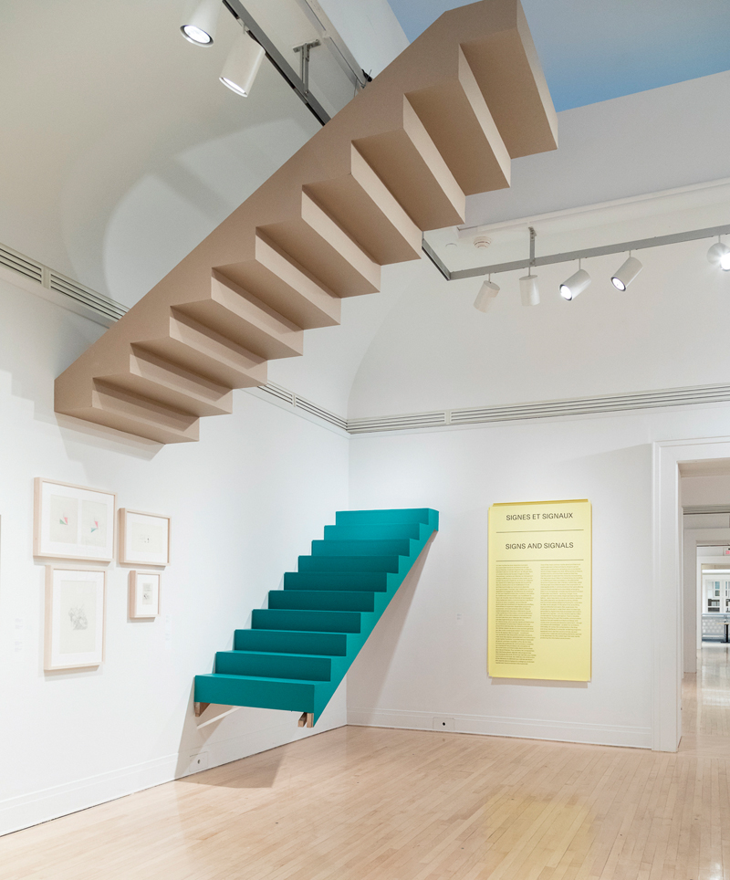 Peter Eisenman's House I included two stairs—none for actual use, and the other an inverted version suspended from the ceiling.