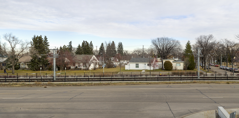 A view of the 2019 Edmonton Infill Design Competition site.