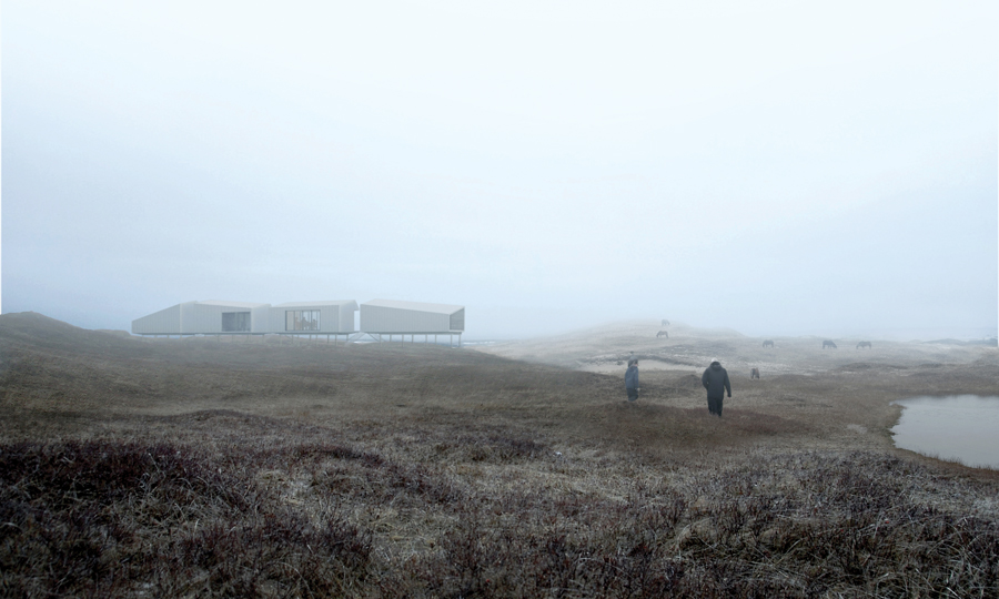 A research centre is shaped to reduce wind load.