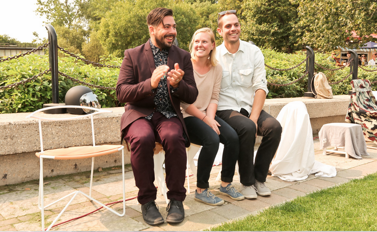 A series of custom-designed chairs were unveiled at the Chair Your Idea launch party. Photo by Leif Norman.
