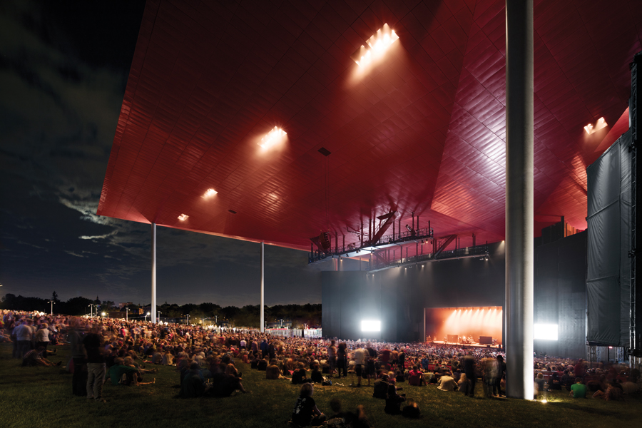 The new amphitheatre hosts a crowd of spectators during a ZZ Top concert last summer. (Photo: Adrien Williams)