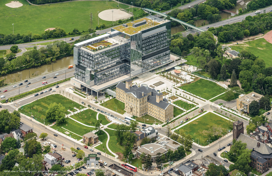 The hospital includes the renovated Don Jail and links to a series of surrounding park spaces. Photo by Geoff Grenville.