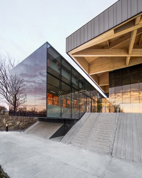 June 2016 cover. Stade de Soccer de Montréal by Saucier+Perrotte Architectes with HCMA Architecture + Design. Photo by Olivier Blouin.