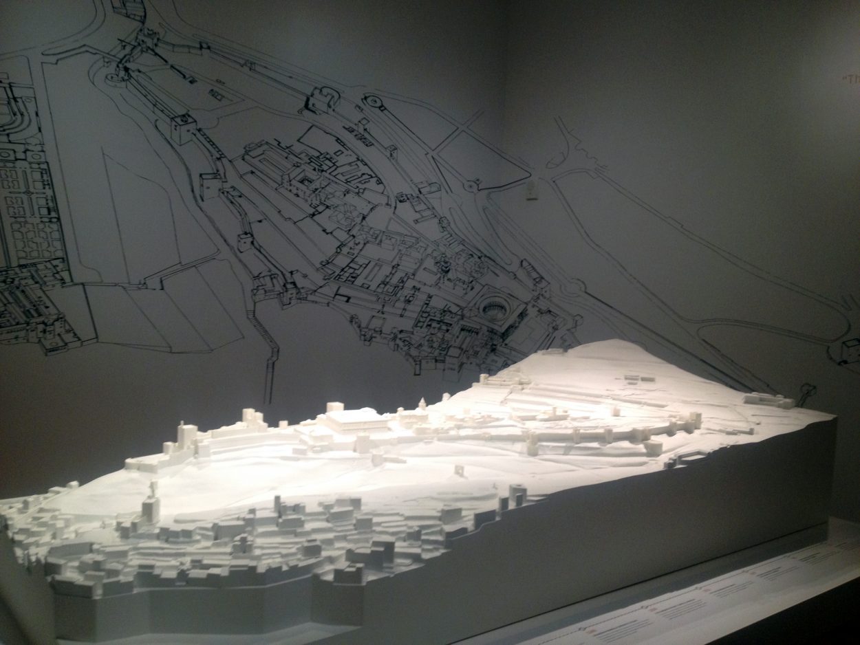 The opening room features a large-scale model of the area, showing the importance of the overall cultural landscape to the palace complex.