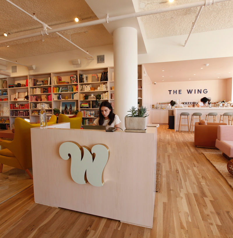 The Wing – Flatiron location in Manhattan. Photo via The WIng.
