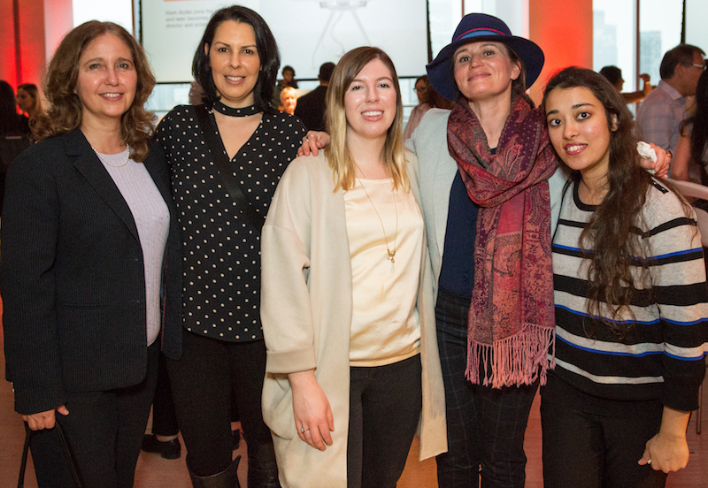 From interior design firm Bullock+Wood Design: Donna Wood, president; Paula Santos, director, marketing and admin; Angela Kisielewski, project designer; Jacquie Claassen, design director; and Zinnia Bookwala, project designer.
