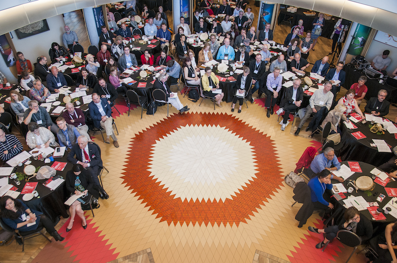 Attendees at the International Indigenous Architecture and Design Symposium. Image via RAIC.