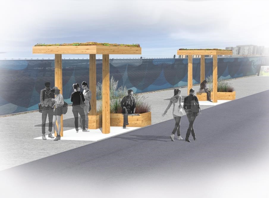 UBC students are investigating the viability of wooded canopies as bus shelters.
