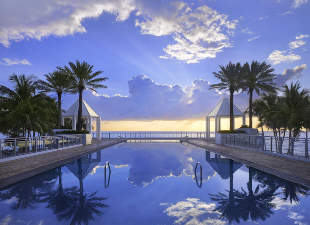 The infinity pool at the Diplomat Beach Resort.