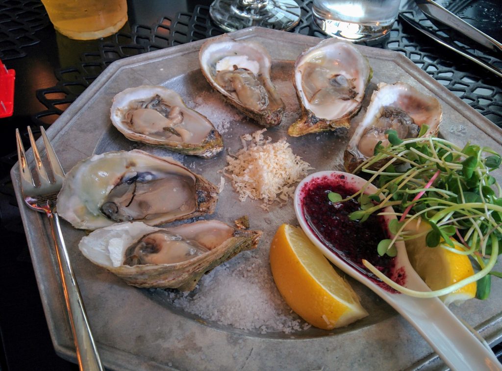 Plate of oysters