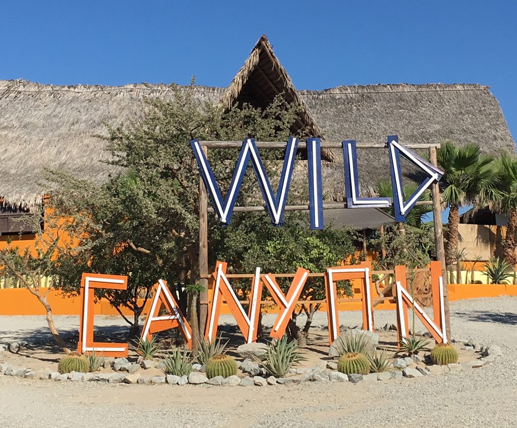Wild Canyon Adventures Sign in Mexico