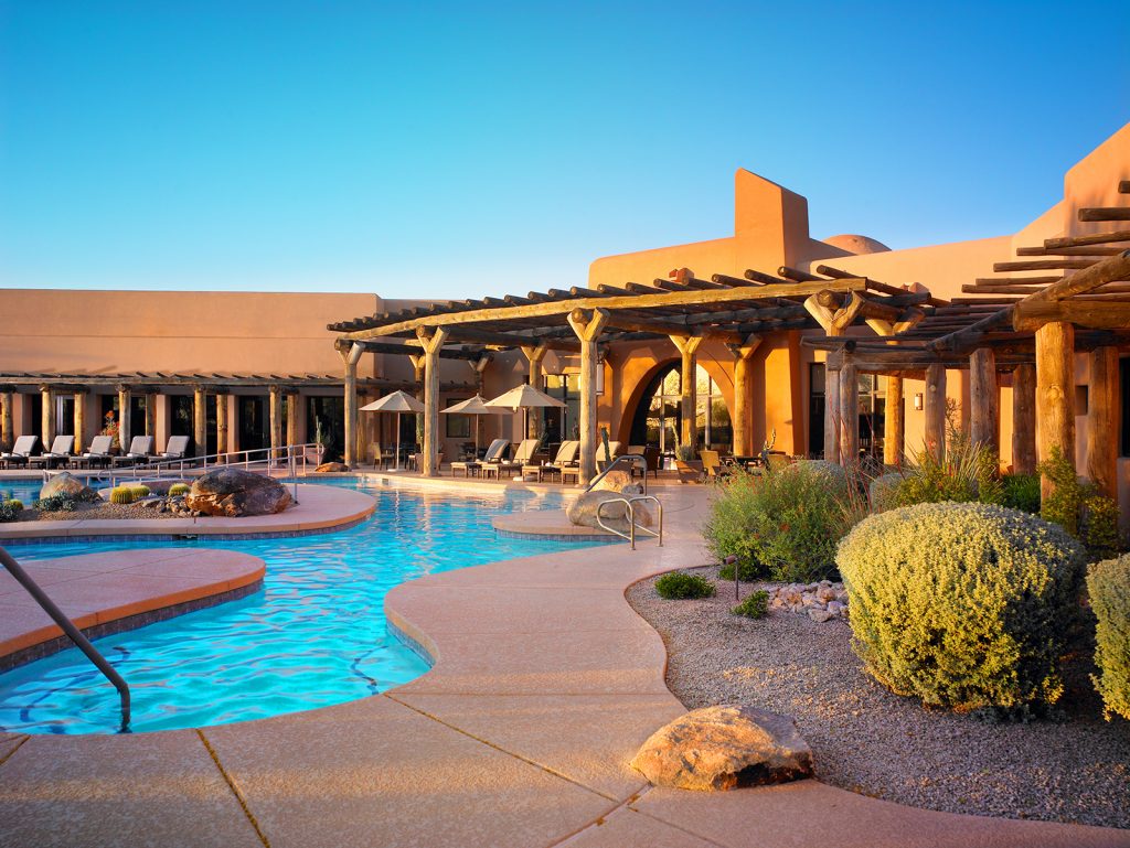 The Aji Spa pool at the Sheraton Grand at Wild Horse Pass.