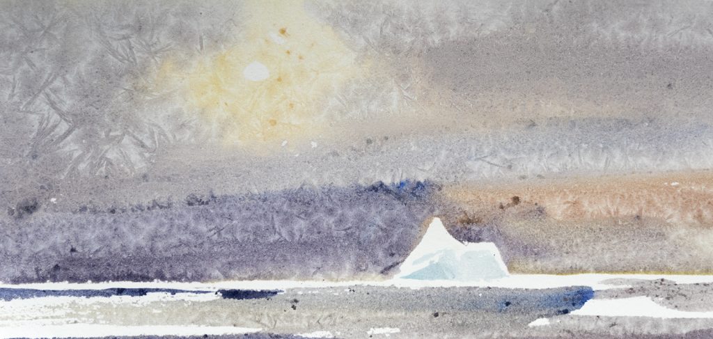 David McEown's watercolour painting of the Weddell Sea