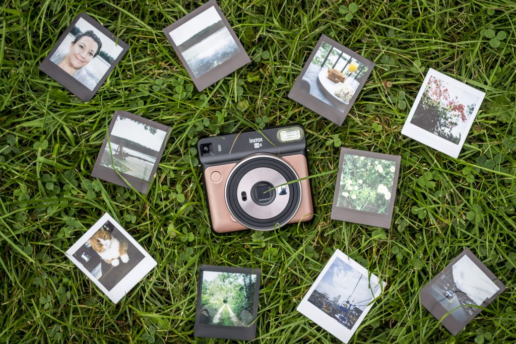 Fujifilm Instax Square SQ6 camera in rose gold