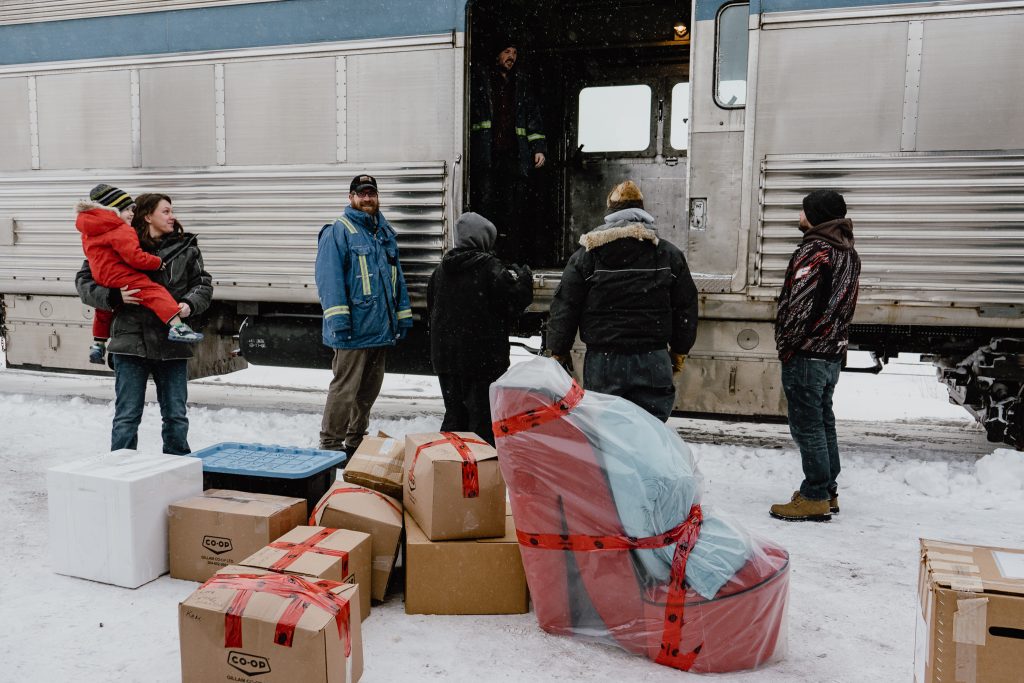 Via Rail, Churchill train station, cargo