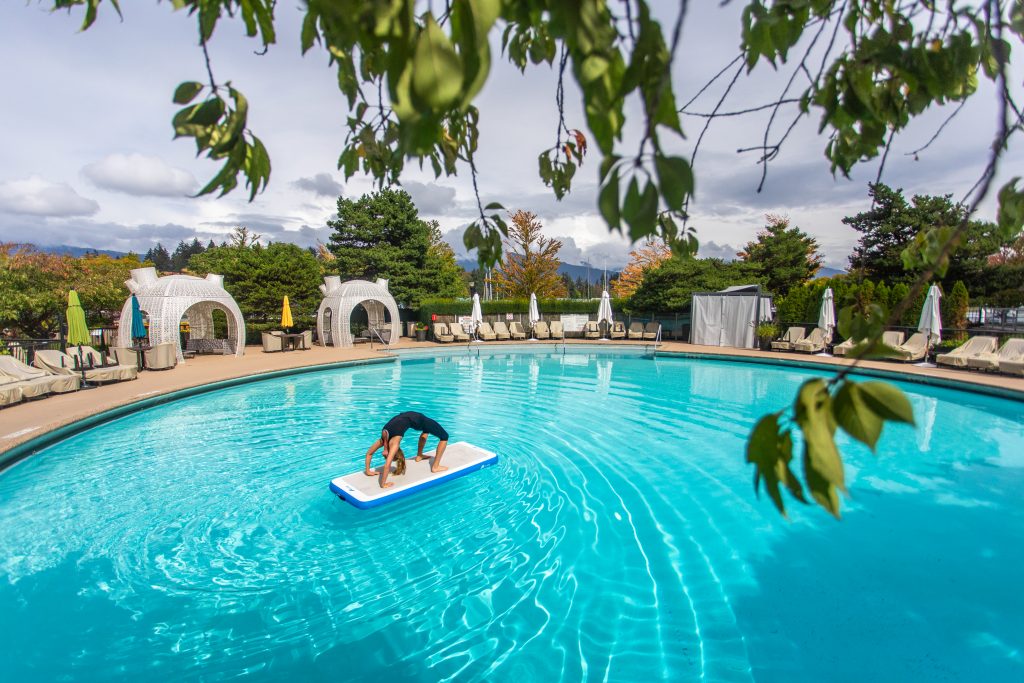 Yoga, pool, Vancouver, wellness, Westin Bayshore hotel,