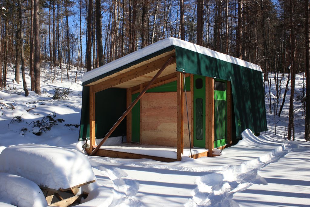 One of four Étoile ready-to-camp units in the Rivière Kipawa sector of Parc national d’Opémican.