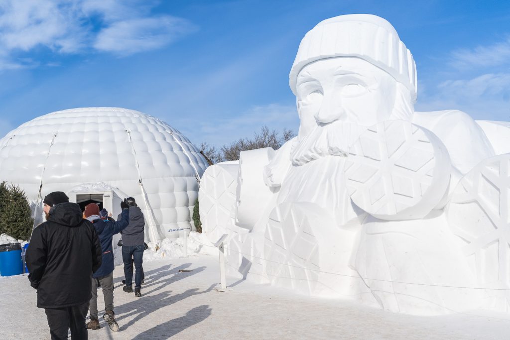 Snow sculpture at Voyageur Park, Winnipeg