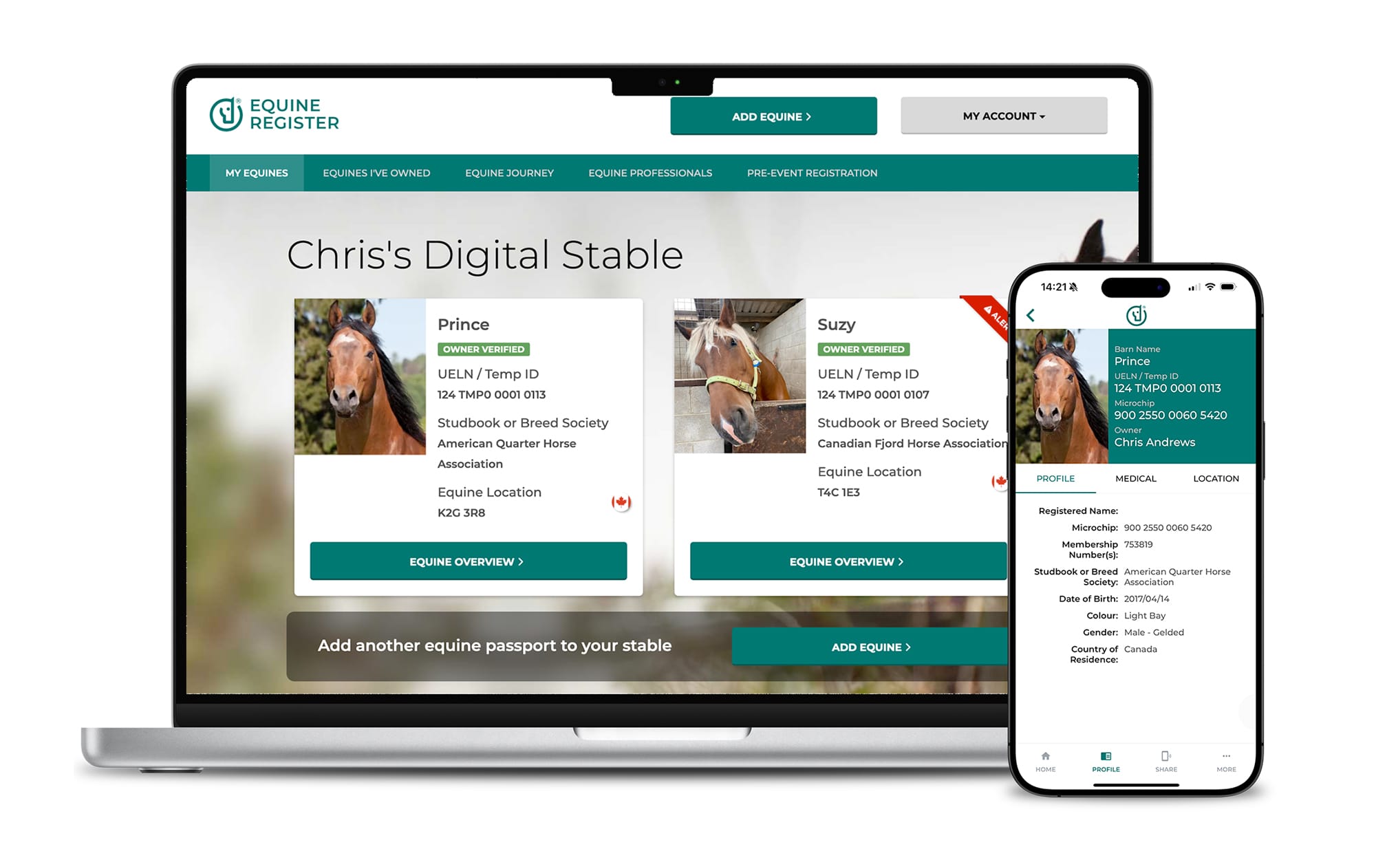 Equine Register launches Digital Stable platfrom in Canada