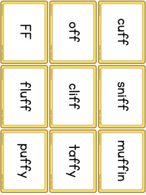 Preview of Word cards