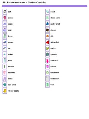 Preview of Checklist,