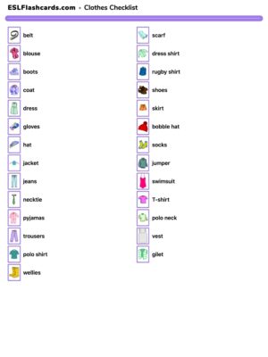 Preview of Checklist,