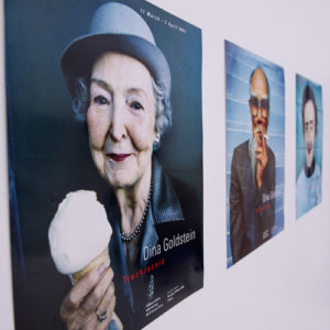 TRACKRECORD Exhibition 2004 poster collection By photographer Dina Goldstein. Trackrecord portraits of regulars at Hastings Racetrack, Vancouver, B.C.