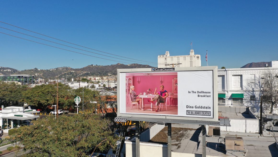 Breakfast by photographer Dina Goldstein on Los Angeles billboard 