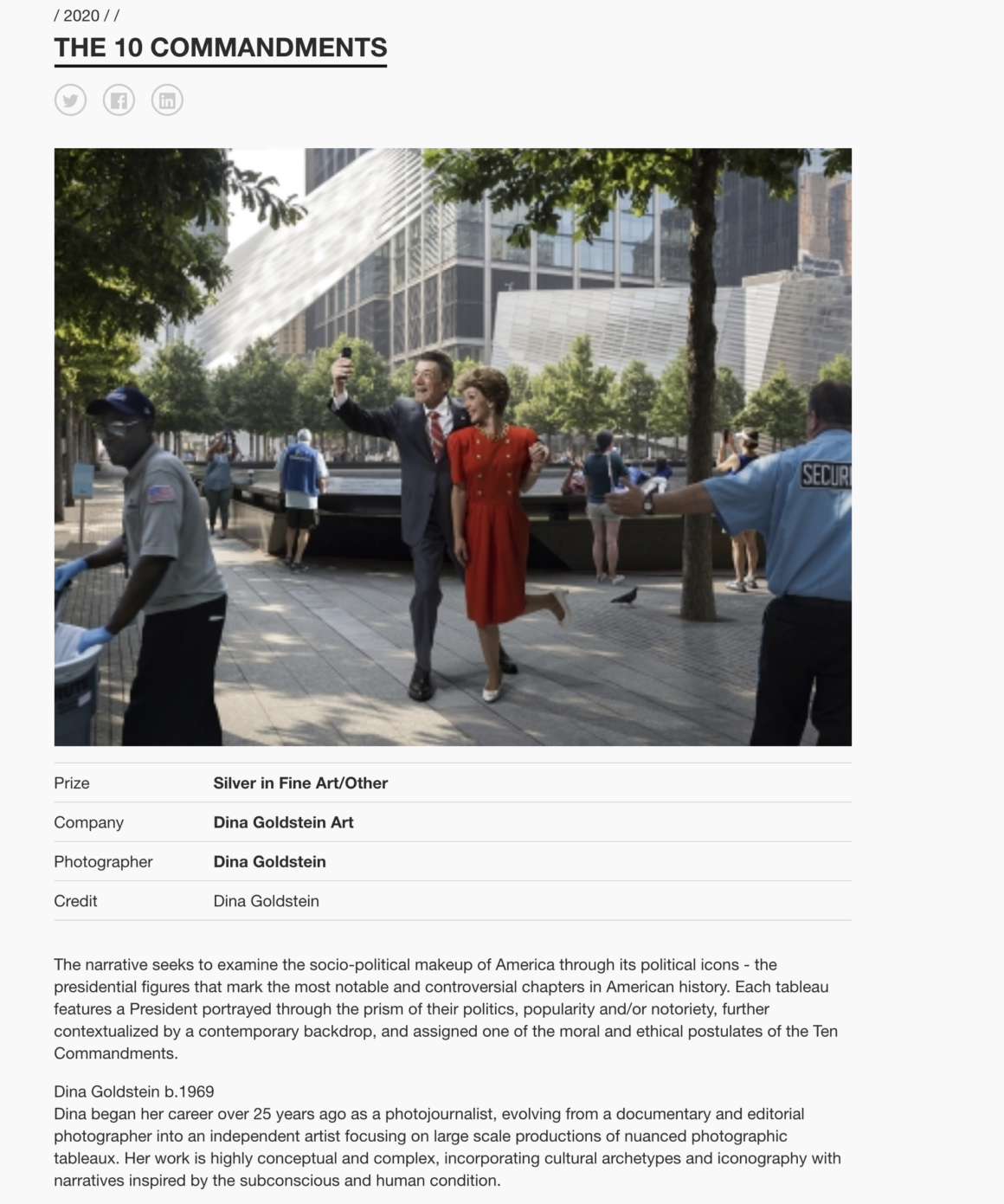 Dina Goldstein photographer PX3 Winning series The Ten Commandments PX3