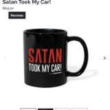 Artist Dina Goldstein Merchandise at Studio Idan Paris Gods Of Suburbia Satan took my car mug