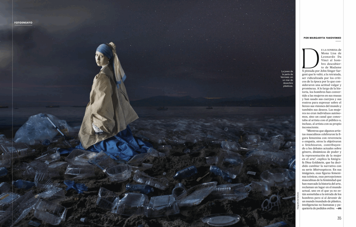 Feature of Artist DINA GOLDSTEIN in El Pais Spain Magazine MISTRESSPIECES