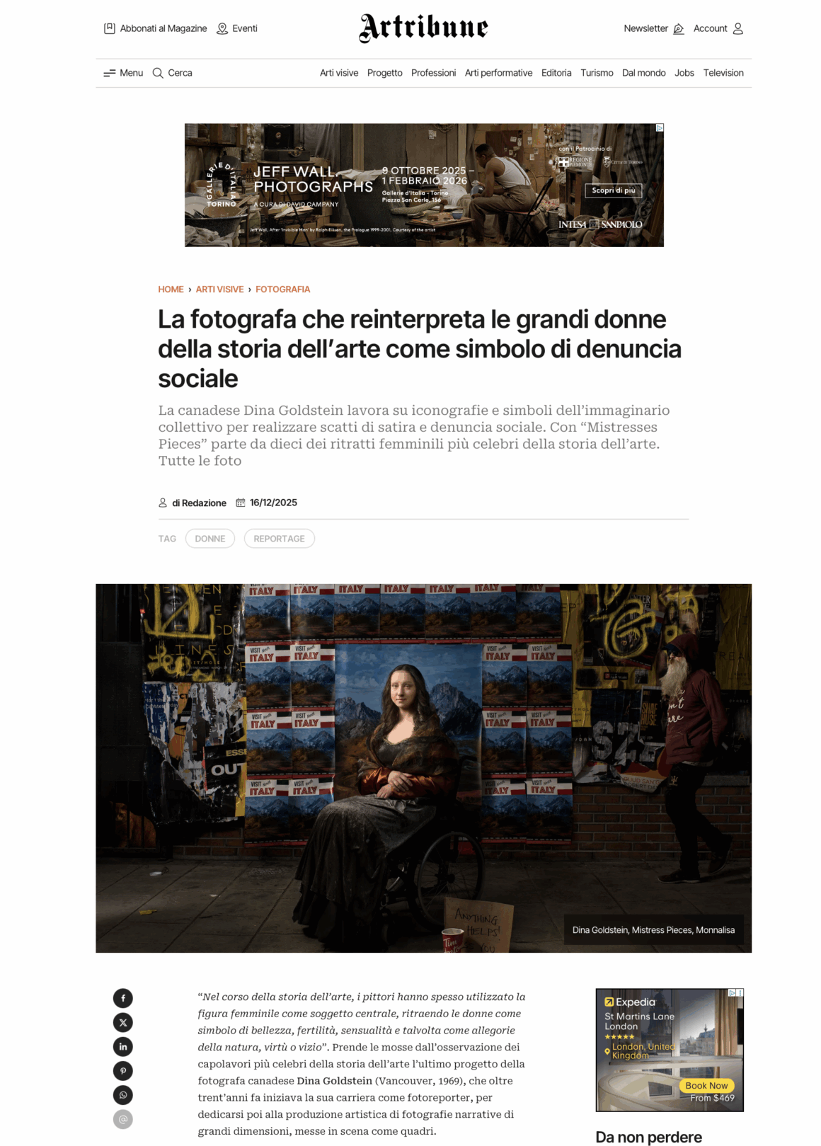 Photographer DINA GOLDSTEIN MISTRESSPIECES art history