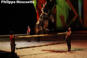 Obstacle occasionnant un saut pour le cheval