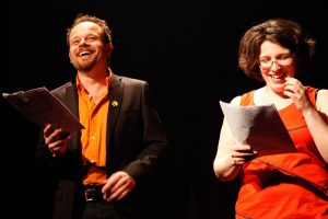 Marcelle Dubois et Geoffrey Gaquère, co-direteurs artistiques du 12e Festival du Jamais Lu