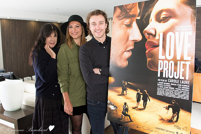 Carole Laure, Magalie Lépine-Blondeau et Benoît McGinnis, pour le film Love Project