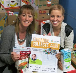 Mmes Élaine Côté, directrice générale de Moisson Québec et Isabelle Plante, chef pâtissière et marraine d’honneur de la 20e Grande Collecte. © photo: courtoisie