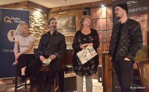 Ingrid St-Pierre, Pierre Flynn, Solange Morrissette DG du Roseq et Koriass Photo @Lise Breton