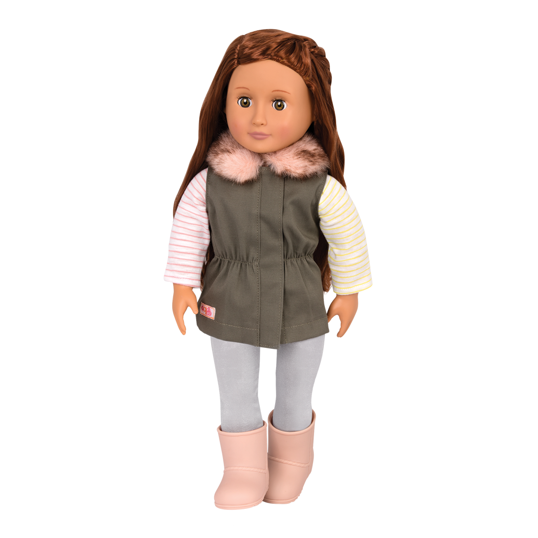 fun fur fall| outfit for 18-inch dolls|our generation