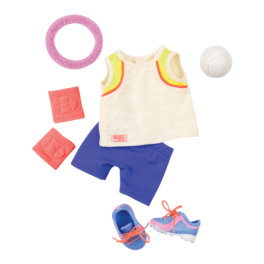 18 inch doll volleyball outfit