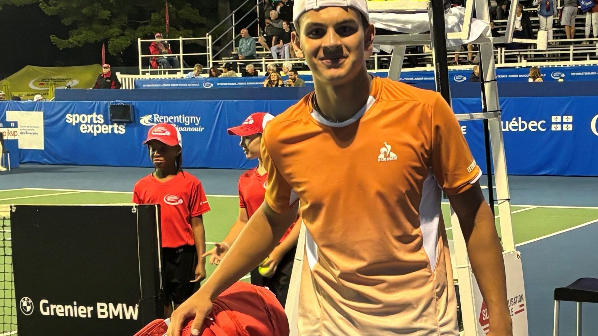 la 4e tête de série, Dante Pagani remporte son match. Crédit photo Médialo Pierre Chartier.