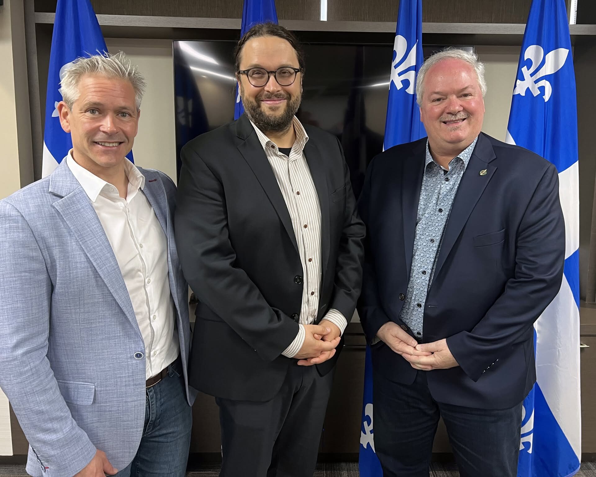 Gabriel Ste-Marie, Luc Thériault et
Patrick Bonin. Crédit photo gracieuseté.