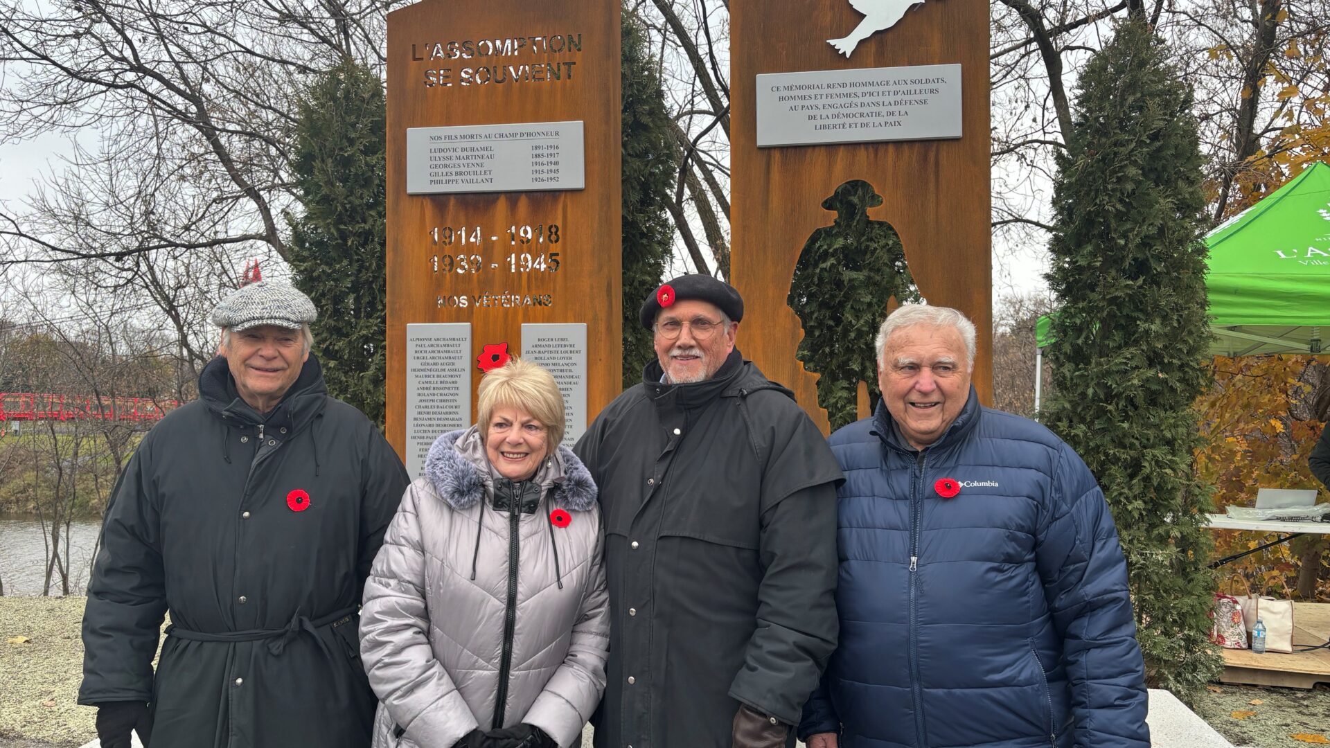 L’inauguration du nouveau Mémorial de L’Assomption, un monument est de toute beauté. Photo Médialo Pierre Chartier.